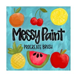 messy paint procreate brush | texture paint brush for procreate | instant download | art brush