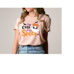 Too Cute Spooky Shirt, Spooky Vibes Shirt, Halloween shirt, Cool Halloween shirt, Smiley Spooky Shirt, Funny Halloween s