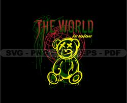 Teddy Bear Stretwear, Teddy Bear Tshirt Design, Streetwear Teddy Bear PNG, Urban, DTG, DTF 54