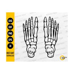 skeleton feet svg | bones tattoo decal t-shirt sticker art graphics | cricut silhouette cutting files clipart vector dig