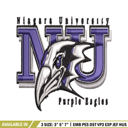 Niagara Purple Eagles embroidery, Niagara Purple Eagles embroidery, logo Sport, Sport embroidery, NCAA embroidery.
