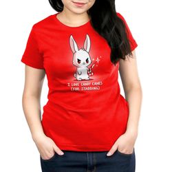 i love candy canes for stabbing naughty bunny christmas cand shirt