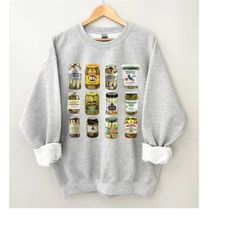 Vintage Canned Pickles Sweatshirt, Canning Season Sweatshirt, Pickle Lovers Sweater, Homemade Pickles Sweater,Pickle Jar