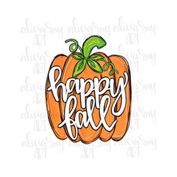 Fall Pumpkin Digital Download | Hand Drawn Sublimation PNG File | Printable Digital Art | Pumpkins | Pumpkin Patch | Hap