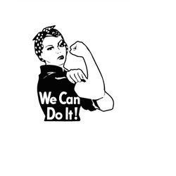 Rosie the Riveter SVG Design, Woman Power Svg Files For Cricut, Girl Power SVG - Digital Download