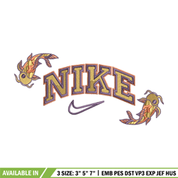 Nike fish Logo embroidery design, Nike fish embroidery, Nike design, logo shirt, Embroidery shirt, Digital download.