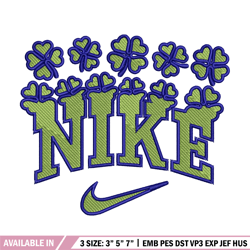 Nike flower green embroidery design, Flower embroidery, Nike design, Embroidery shirt, Embroidery file, Digital download