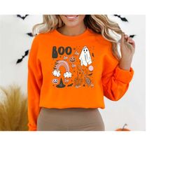 Halloween Boo Sweatshirt, Boo Sweatshirt, Boo Halloween Sweatshirt, Halloween Sweatshirt, Halloween Party Tee, Funny Hal