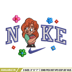 Nike flower girl embroidery design, Nike embroidery, Nike design, Embroidery shirt, Embroidery file,Digital download