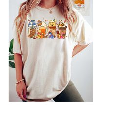 Vintage Halloween Winnie The Pooh Shirt, Disney Halloween Coffee Sweatshirt, Pumpkin Spice Latte Sweatshirt, Vintage Dis