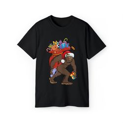 Christmas Bigfoot Santa Sacks Christmas Bag Sasquatch Xmas shirt