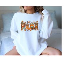 Fall Coffee Shirt, Cute Fall Sweatshirt, Thanksgiving Shirt, Halloween Shirt, Fall Sweatshirt, Coffee Lover Shirt, Pumpk