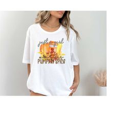 Just A Girl Who Loves Pumpkin Spice Shirt, Cute Fall Shirt, Oversized Shirt, Pumpkin Spice Shirt, Hello Pumpkin Shirt