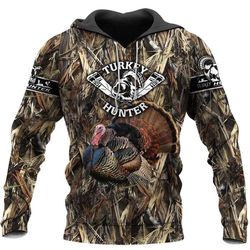 Camo Turkey Hunting Hoodie 3D All Over Print