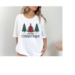 Merry Christmas Shirt, Women Christmas Shirt, Cute Christmas Shirt, Women Holiday Shirt, Christmas Tree Shirt