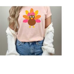 Cute Little Turkey Shirt, Turkey shirt, Funny Turkey Shirt, cute girl shirt, Family Thanksgiving Shirt, Fall Graphic Tee