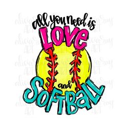 softball sublimation design | hand drawn baseball png design | digital file download | sports | school team | love and s
