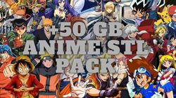 Anime 3d Figure STL Package 50 GB 3D Model Package