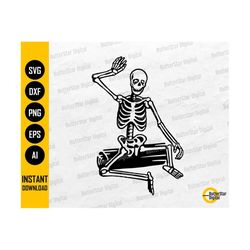 Skeleton Sitting On A Log SVG | Woodsman SVG | Lumberjack SVG | Cricut Cut Files Silhouette Cuttable Clip Art Vector Dig