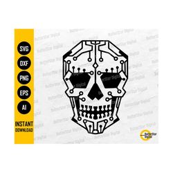 Circuit Skull SVG | Electronic SVG | Resistor Transistor Capacitor Diode Inductor | Cut File Printable Clipart Vector Di
