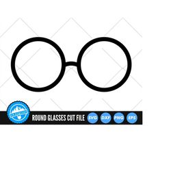 Round Glasses SVG Files | Eye Glasses Cut Files | Eyeglasses Silhouette | Frames Cut File | Eyeglasses SVG Vector | Roun