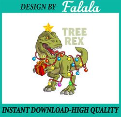 Tree Rex PNG- Tree Rex - Christmas PNG -  Kids Christmas Png- Tree Rex Png- Dinosaur Christmas - PNG file For Sublimatio