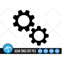 Gears SVG Files | Gear Cogs Cut Files | Steampunk Vector Files | Machine Cogs Clip Art