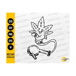 Cannabis Genie SVG | Smoking Marijuana SVG | Weed T-Shirt Decal Sticker | Cricut Silhouette Cut Files Clipart Vector Dig