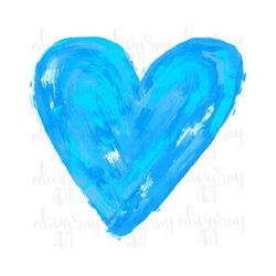 Valentine Sublimation Design | Hand Drawn | PNG Digital Download | Painted Heart | Towel Design | Pillow Design