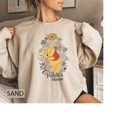 Retro Flower Winnie the Pooh Shirt, Disney Pooh's House Shirt, Animal Kingdom Shirt, Matching Disney Family Shirt, Pooh