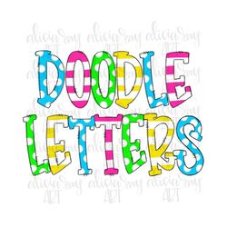 Doodle Letters Alphabet | Hand Drawn Alphabet | Alpha Pack Digital Download | Printable Digital Art | Bright Colored | S
