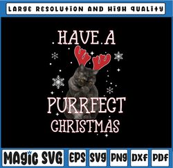 Have Purrfect Christmas Cat Xmas PNG, Ugly Christmas PNG Winter Snow Holiday Snowflake Reindeer PNG, Christmas Sublimati