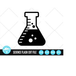 Science Flask SVG Files | Chemical Flask Cut Files | Science Beaker Vector Files | Toxic Chemical Vector | Science Clip