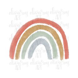 Rainbow Digital Download | Hand Drawn Sublimation PNG File | Printable Digital Art | Rainbow Design | Boho Rainbow