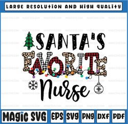 San-ta's Favorite Nurse png, Nurse Christmas png, Nurse Life png, San-ta & Christmas Tree, Merry Christmas, Nurse Christ