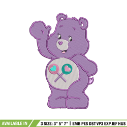 Purple bear embroidery design, Bear embroidery, Emb design, Embroidery shirt, Embroidery file, Digital download