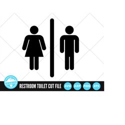 Restroom Symbol SVG Files | Toilet Sign Cut Files | Restroom Sign Vector Files | Toilet Sign Vector | Restroom Symbol Cl