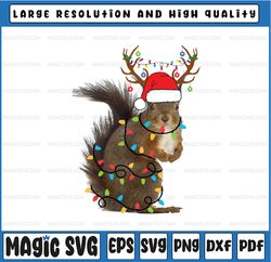 Christmas Squirrel Lights Png, Christmas Png, Funny Christmas Png, Christmas Gift Shirt, Christmas Gift For Her Png Subl
