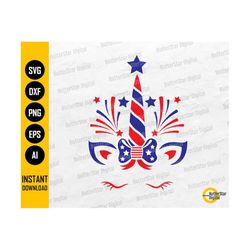 American Unicorn SVG | Cute Kids Girls USA T-Shirt Graphics Stickers Design | Cricut Silhouette Cameo Clipart Vector Dig