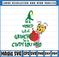 Christmas Santa Hat In a World Svg Png, Merry Christmas Svg, Funny Christmas, Xmas Svg, Holiday svg, Funny Christmas Shi