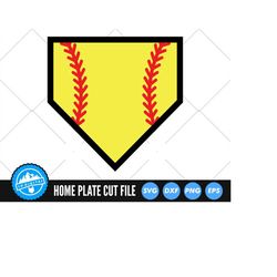 home plate svg | softball home plate cut files | baseball stitches vector | softball svg | softball plate clip art | hom