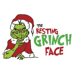 Resting Grinch Face SVG, The Grinch Svg, Grinch Christmas Svg, Grinch Face Svg Digital Download
