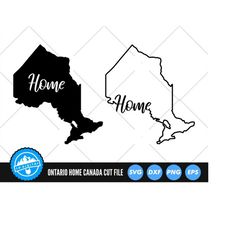 Ontario Home SVG Files | Ontario Cut Files | Canadian Provinces Vector Files | Canada Vector | Ontario Map Clip Art