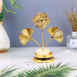 Leaf Flower Candlestick ,  Iron Art Single Cup Candlestick,  Decoration Pendulum, candlestick room decore
