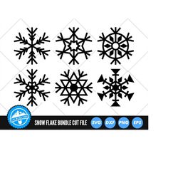 Snowflake SVG Files | Winter Cut Files | Christmas Files | Snow Flake Vector | Snow Flake Pack Clip Art | CnC Files | pn