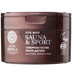 Natura Siberica Sauna & Sport for Men Thick northern detox soap for hair, face and body 250ml / 8.45oz