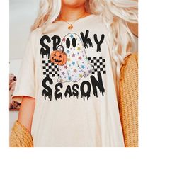 Spooky Season Halloween Shirt, Halloween Tshirt, Cute Ghost Shirt, Halloween Clothes, Retro Halloween Tee, Cute Hallowee