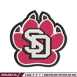 South Dakota Coyotes embroidery design, South Dakota Coyotes embroidery, logo Sport, Sport embroidery, NCAA embroidery.