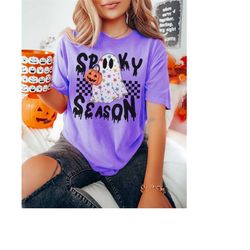 Comfort Colors Spooky Season Shirt, Halloween Shirt, Halloween Tshirt, Cute Halloween Ghost Shirt, Halloween Clothes, Re