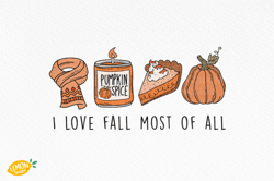 Retro Fall Love Autumn PNG Sublimation